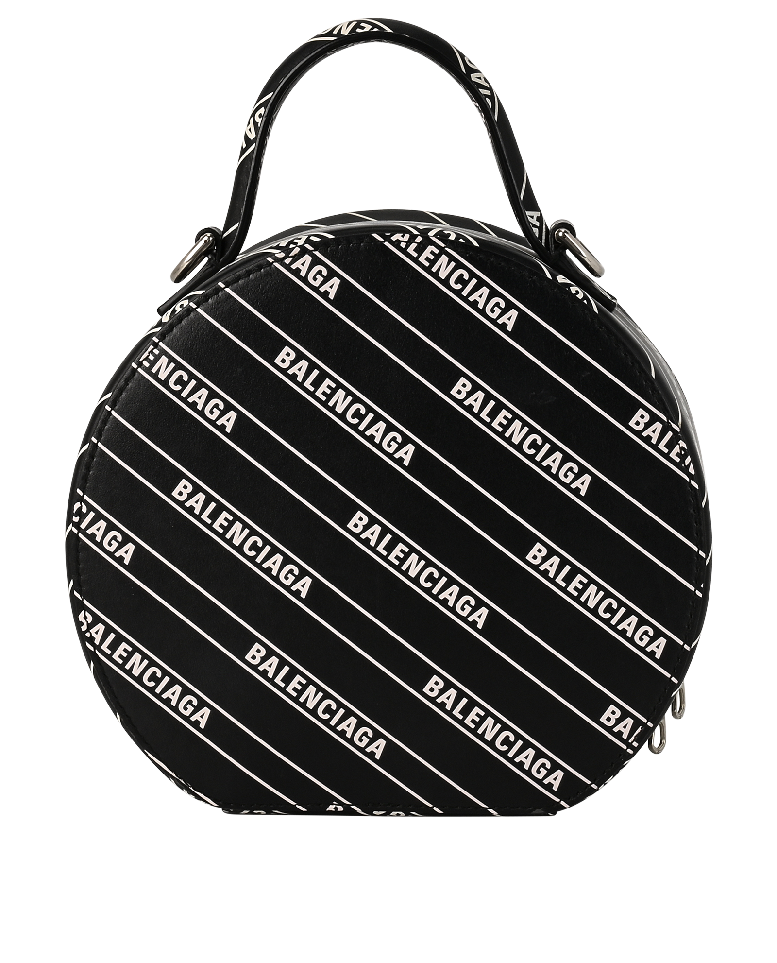 Logo Vanity Bag, &pound;395, Handbags, Black, Leather, Back view